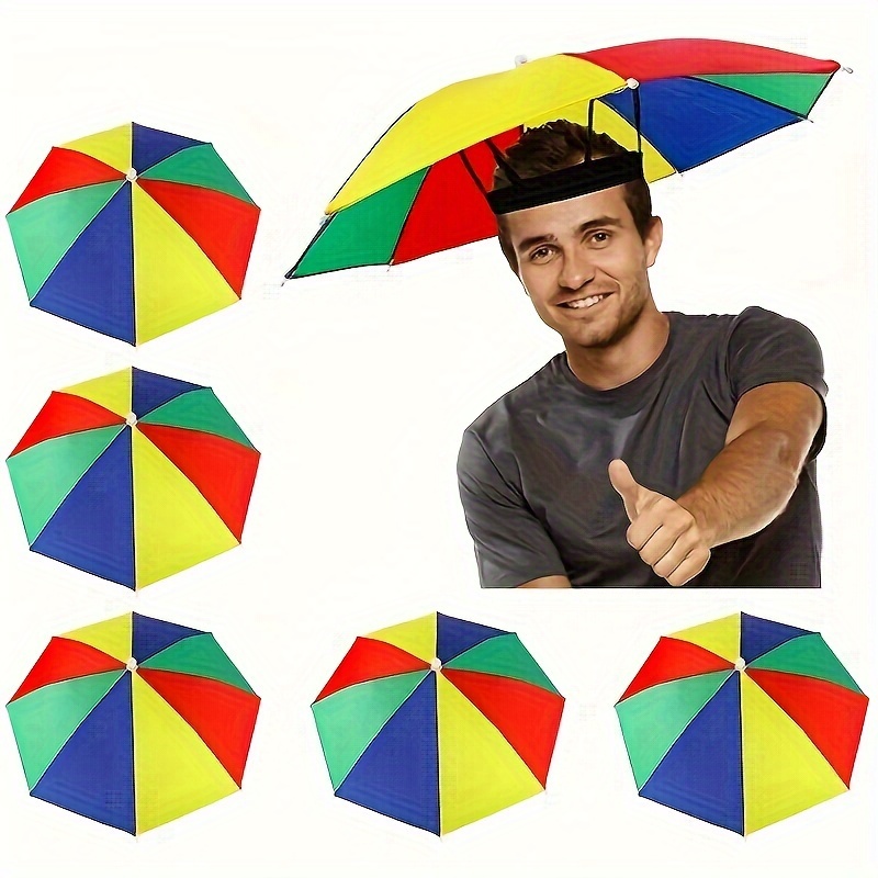 1pc Tragbare Outdoor Regenschirm Hut Angeln Wandern Golf Strand  Kopfbedeckung Regenschirm - Temu Germany