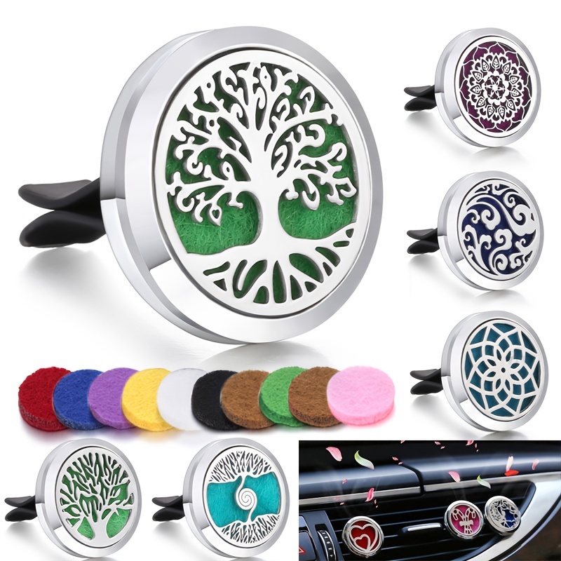 2pcs Tree Of Life Aromatherapy Diffuser Car Air Vent Clips, Air Freshener  Purifier With 10pcs Pads, Car Perfume Diffuser Clips (No Scent)