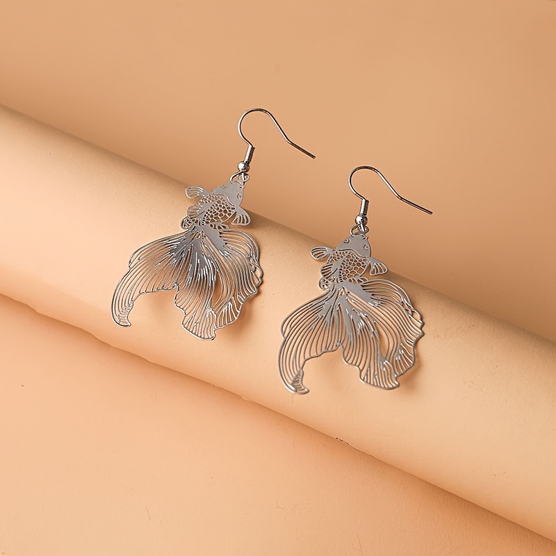 Exaggerated Cute Piranha Fish Animal Dangle Earrings Men - Temu