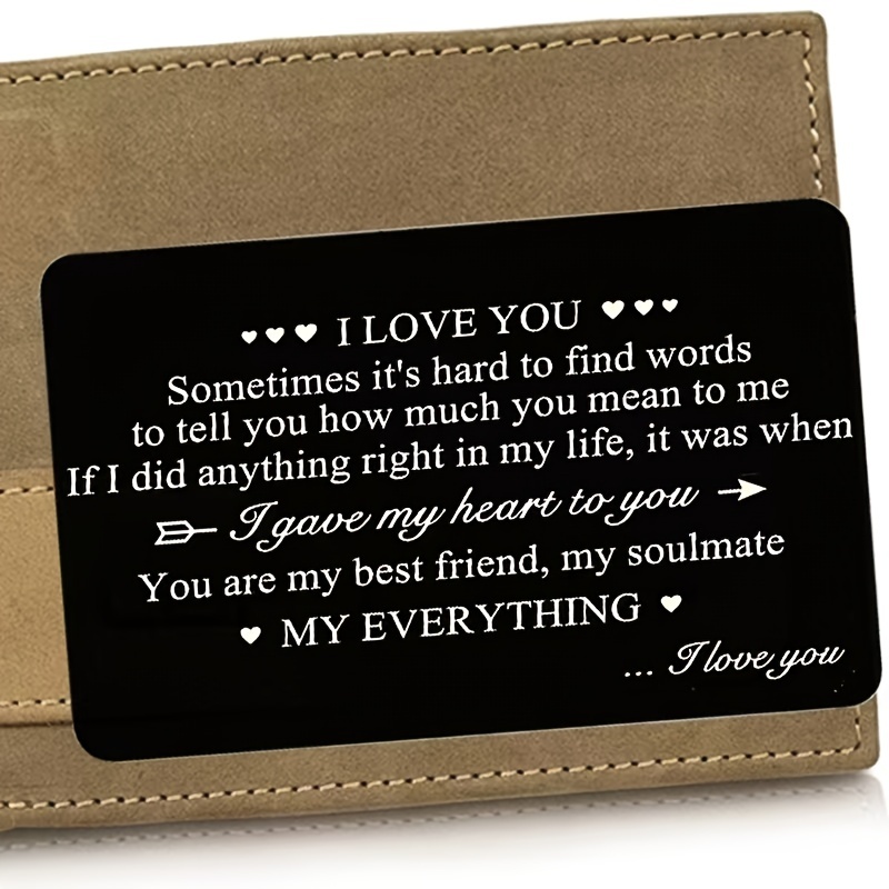 Best 1pc I Love You Alloy Card for Wedding