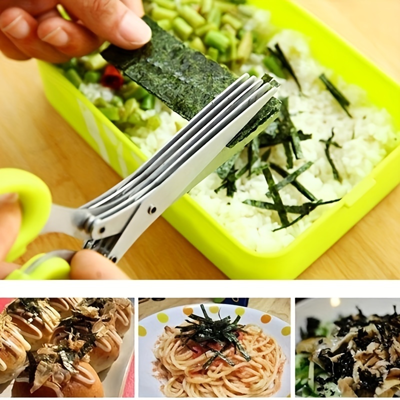 Multifunctional Stainless Steel Kitchen Scissors with 3 5 Layers Quick Shredder
