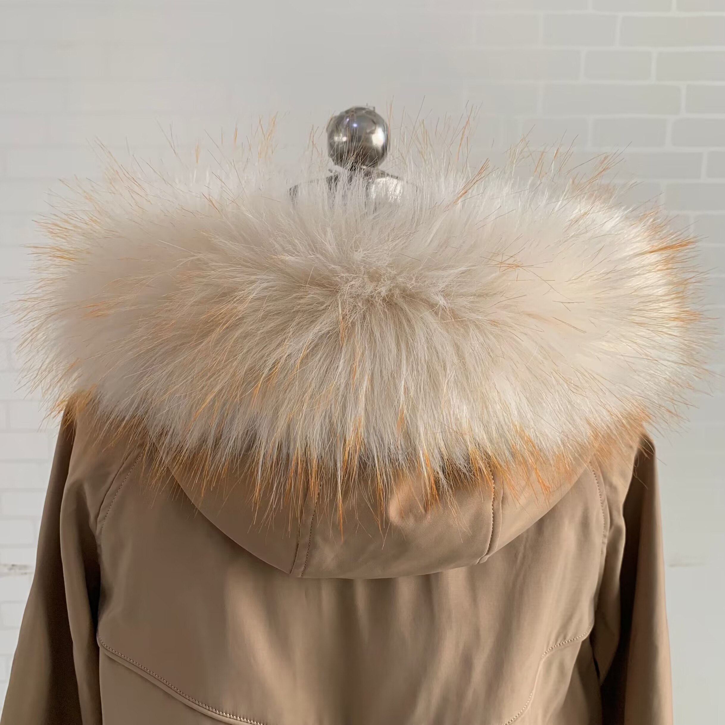 Faux Fur Trim for Hood Replacement Detachable Fur Hood Trim of Winter Coat  Unise