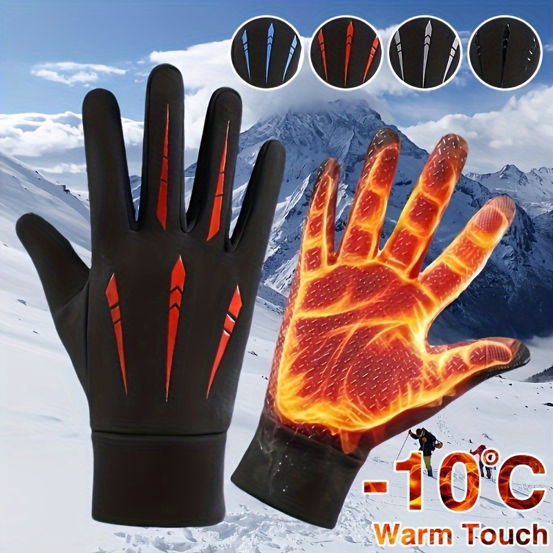 Guantes de moto para invierno, cálidos, aptos para pantallas táctiles,  impermeables, resistentes al viento, tela protectora, M-XXG.