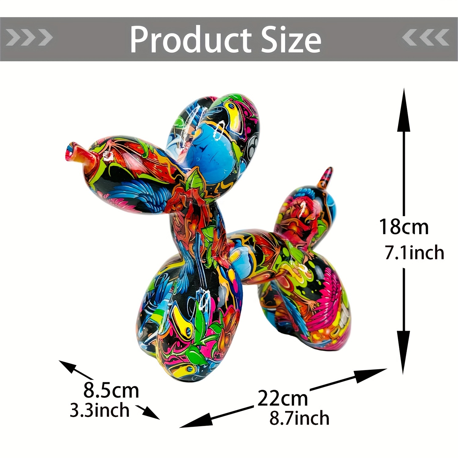 Graffiti Balloon Dog Sculpture Animal Statues Art Figurines - Temu