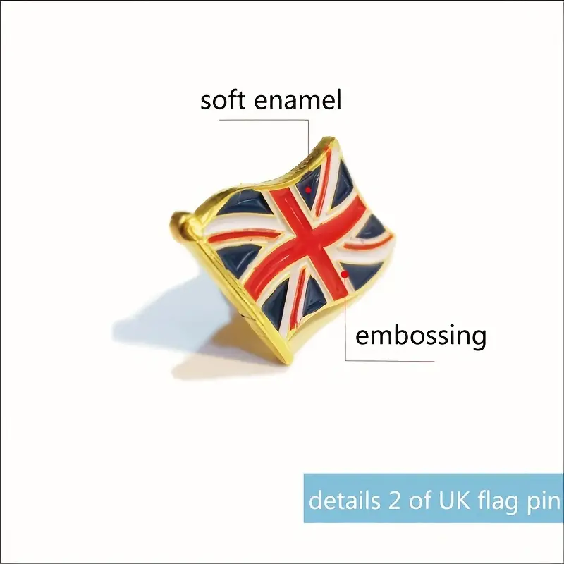British Flag Brooch Nation Flag Badge Buckle Coat Sweater Suit Buckle Clothing Accessories details 0