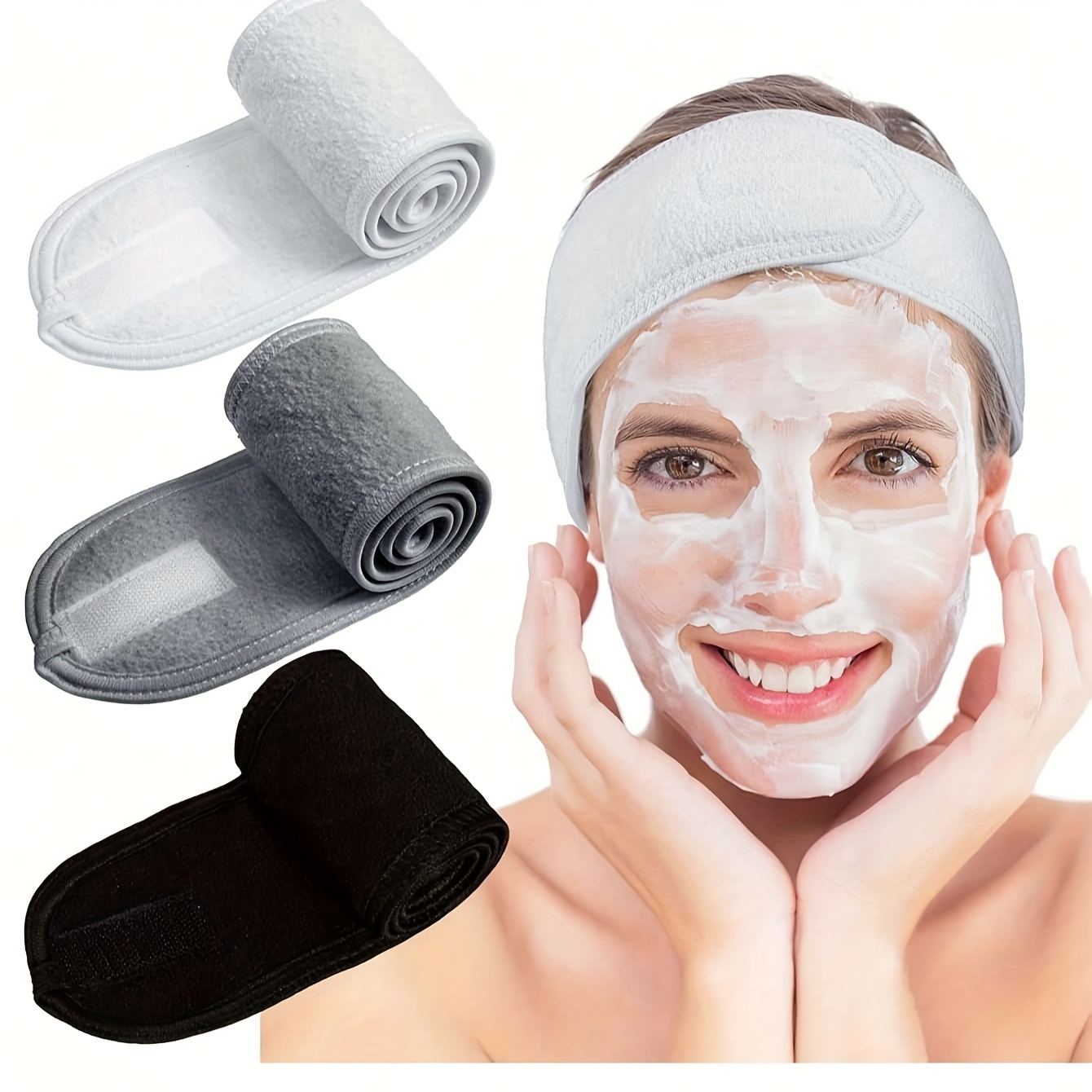 Headband Women Sponge Spa Headband Washing Face Makeup - Temu