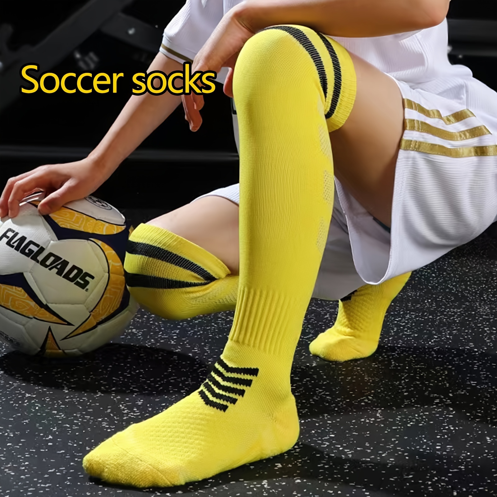Comprar Calcetines de fútbol para niños con parte inferior de toalla,  medias largas Extra largas, nuevo calcetín de fútbol, ​​deportes al aire  libre