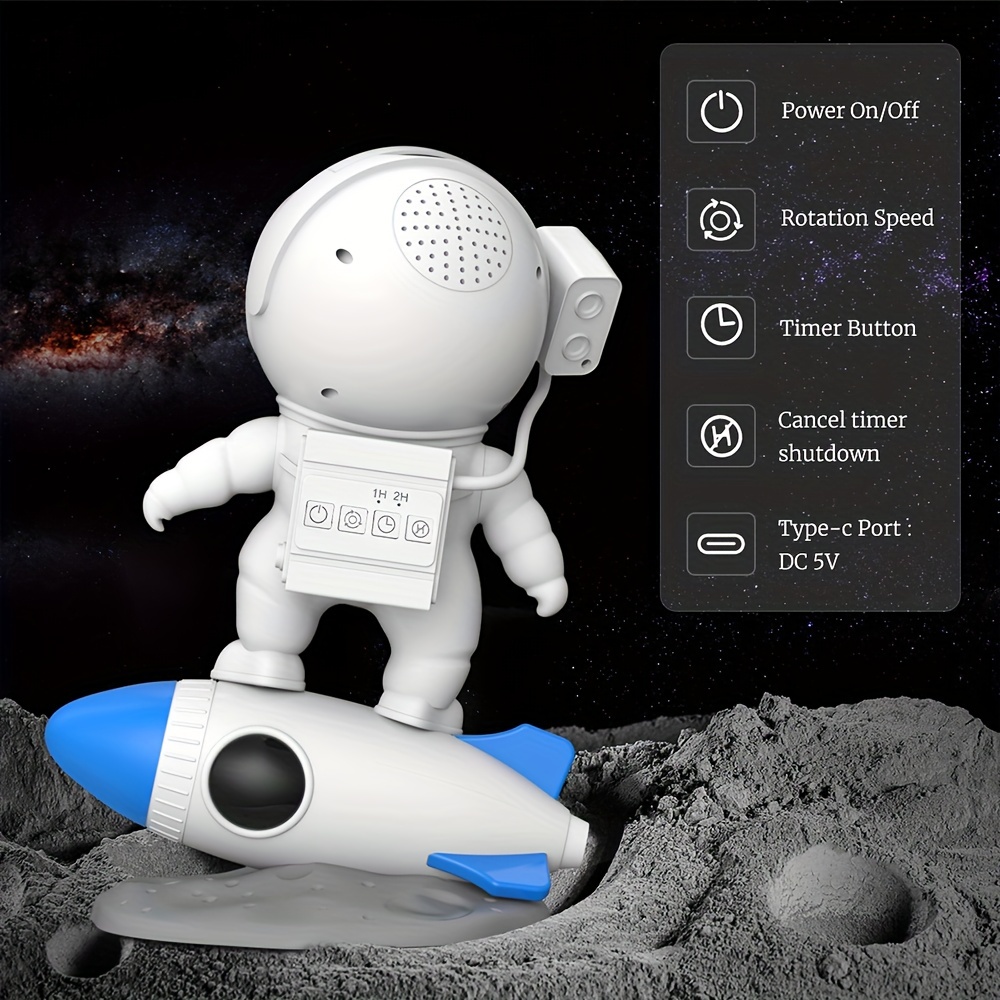 1pc Rocket Astronaut Galaxy Projector Night Light, Lamp And 13 Pieces Of  Movie Sky Projector, 360° Rotation, Home Planetarium, Room Decor, Solar  Syste