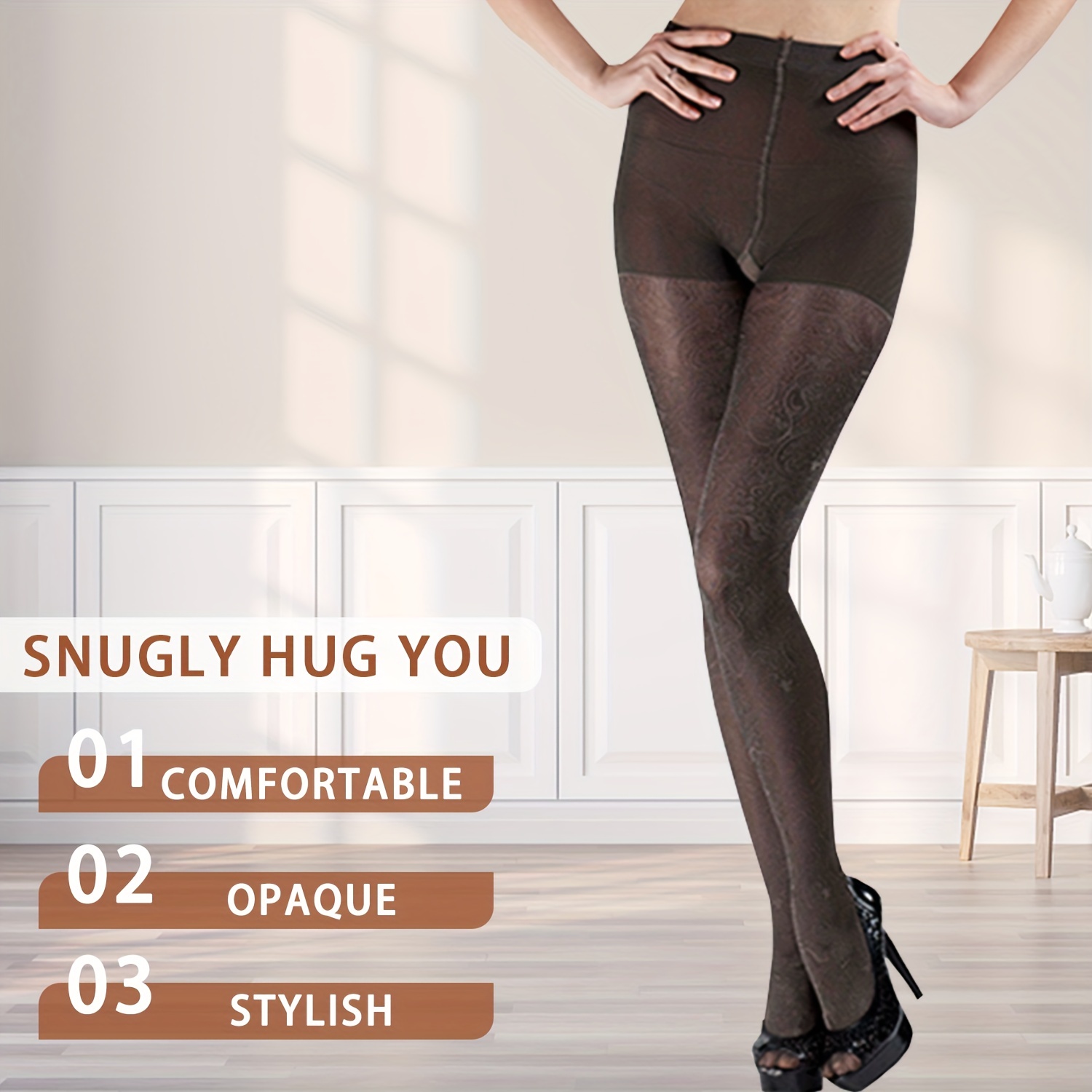 Sexy Lace Heart Print Tights Thin Semi sheer High Waist - Temu