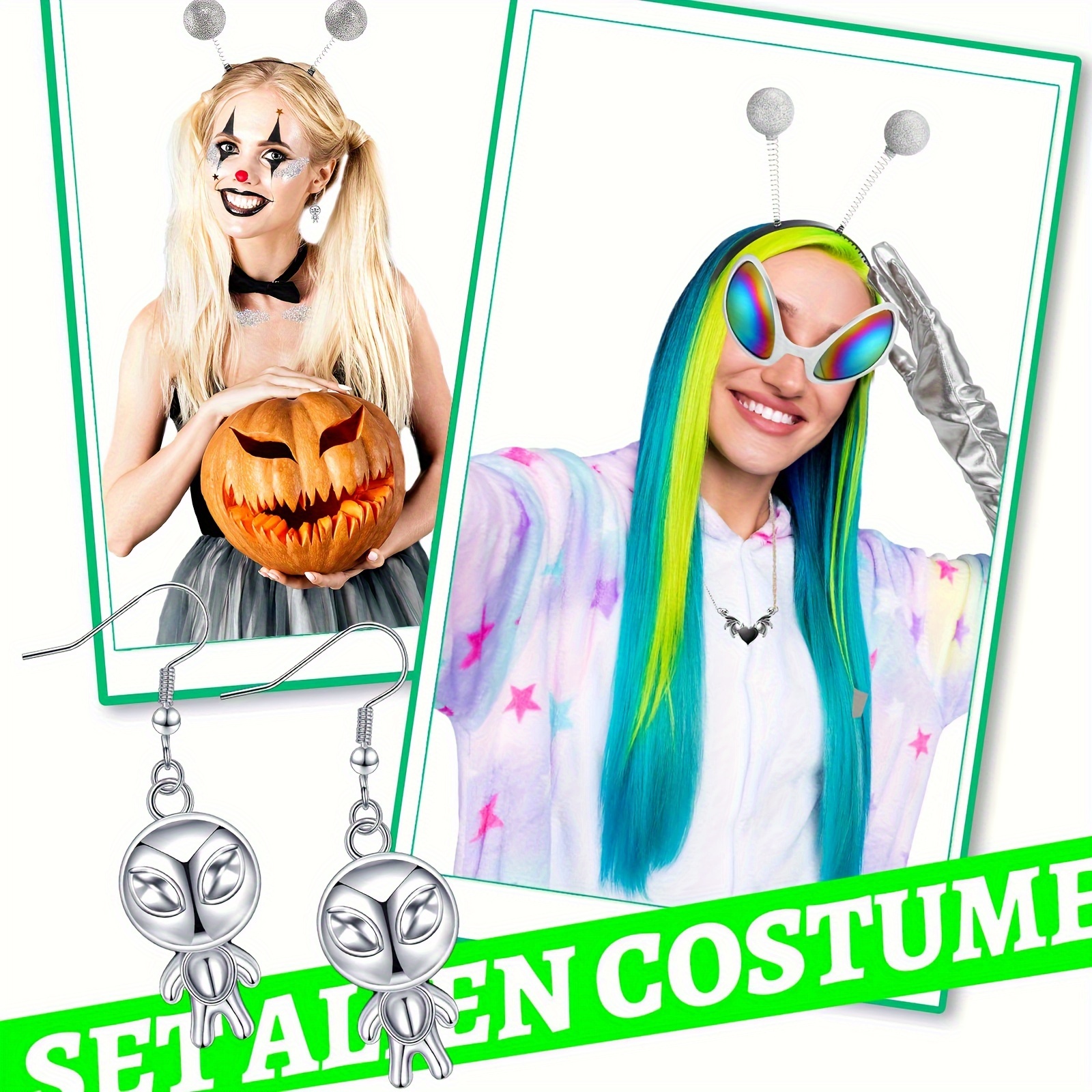 Halloween Alien Costume Accessories Set Including Alien - Temu