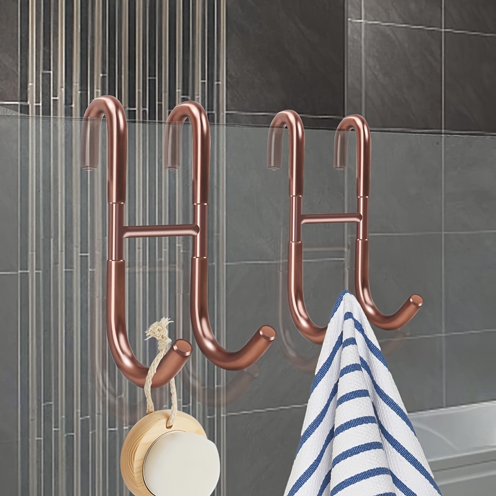 Shower Door Hooks Towel Hooks Bathroom Frameless Glass - Temu