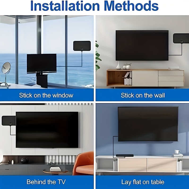 Flat HD 1080P Antena De TV Digital Para Interiores Receptor De