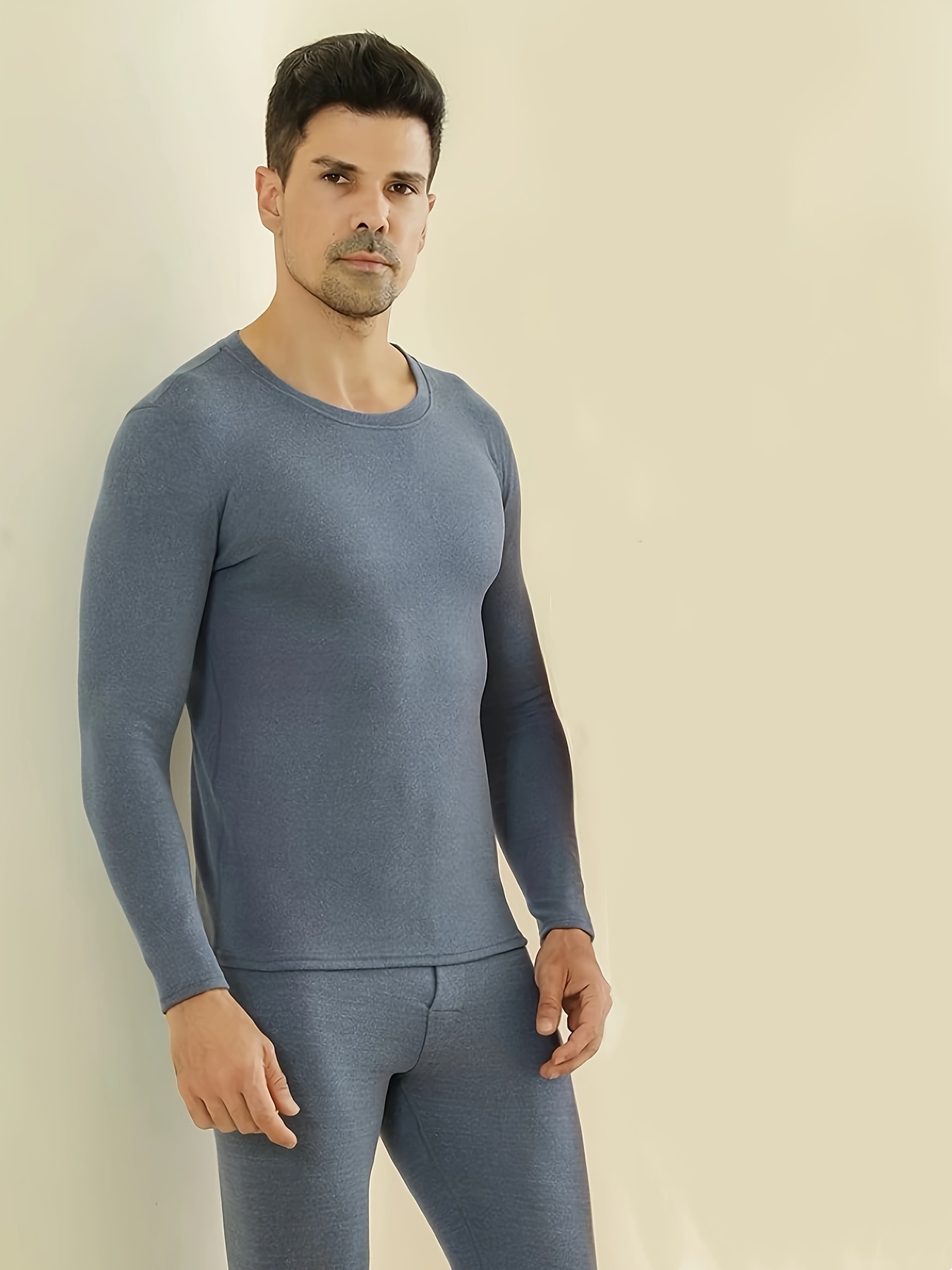 Men's Thermal Underwear, Long John Base Layer Lined Top Free Shipping
