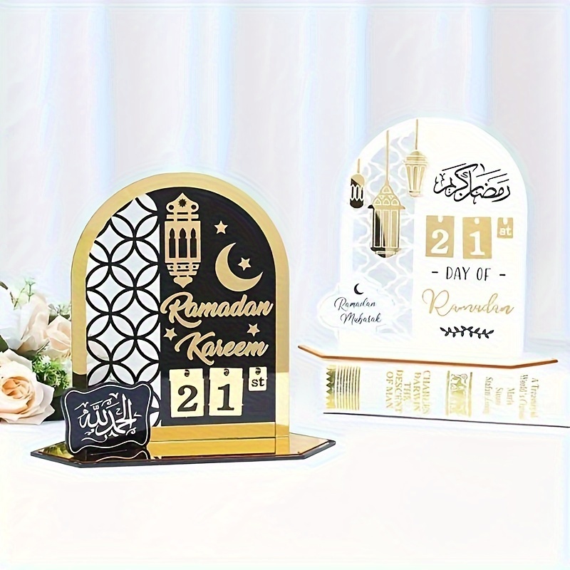 Acheter Nouveau calendrier de l'avent Eid Mubarak 30 jours, calendrier de  compte à rebours artisanal suspendu pour décorations du Ramadan,  fournitures cadeaux pour enfants Eid Mubarak