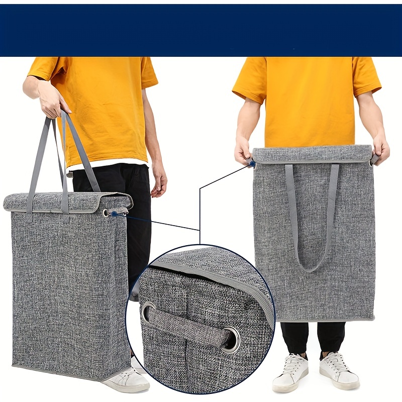 DOFASAYI Cesta de lavandería con tapa, cesta de ropa sucia de 150 litros  con bolsa extraíble, cesta alta con tapa, baño, dormitorio, cesta grande  para