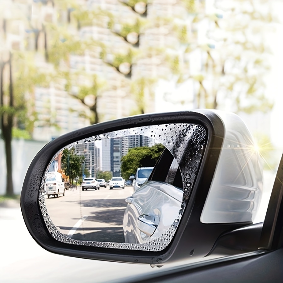 FENGCHUANG 2 Stucke Universal Auto Rückspiegel Regenschutz Sonnenblende  Augenbraue, Kohlefaser-Augenbrauenschutz, Wasserdichte Autoaugenbrauen