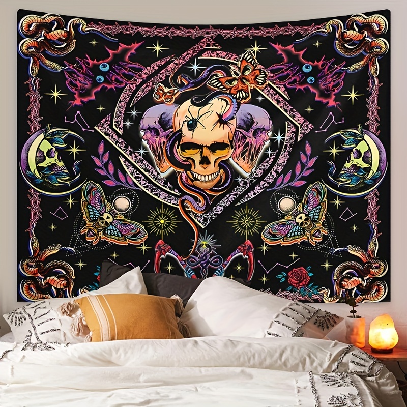 1pc Gothic Style Rose Pattern Polyester Decorative Cushion Cover