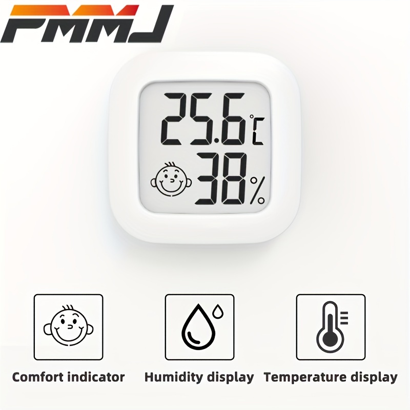 Digital 2-in-1 Mini Temperature and Humidity Meter - White