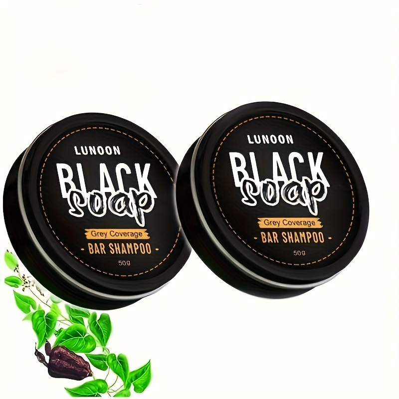 

2pcs/set Black Shampoo Soap, Solid Shampoo Bar, Strengthens Hair, Oil Control, Hair Care Shampoo Bar For All Hair Types