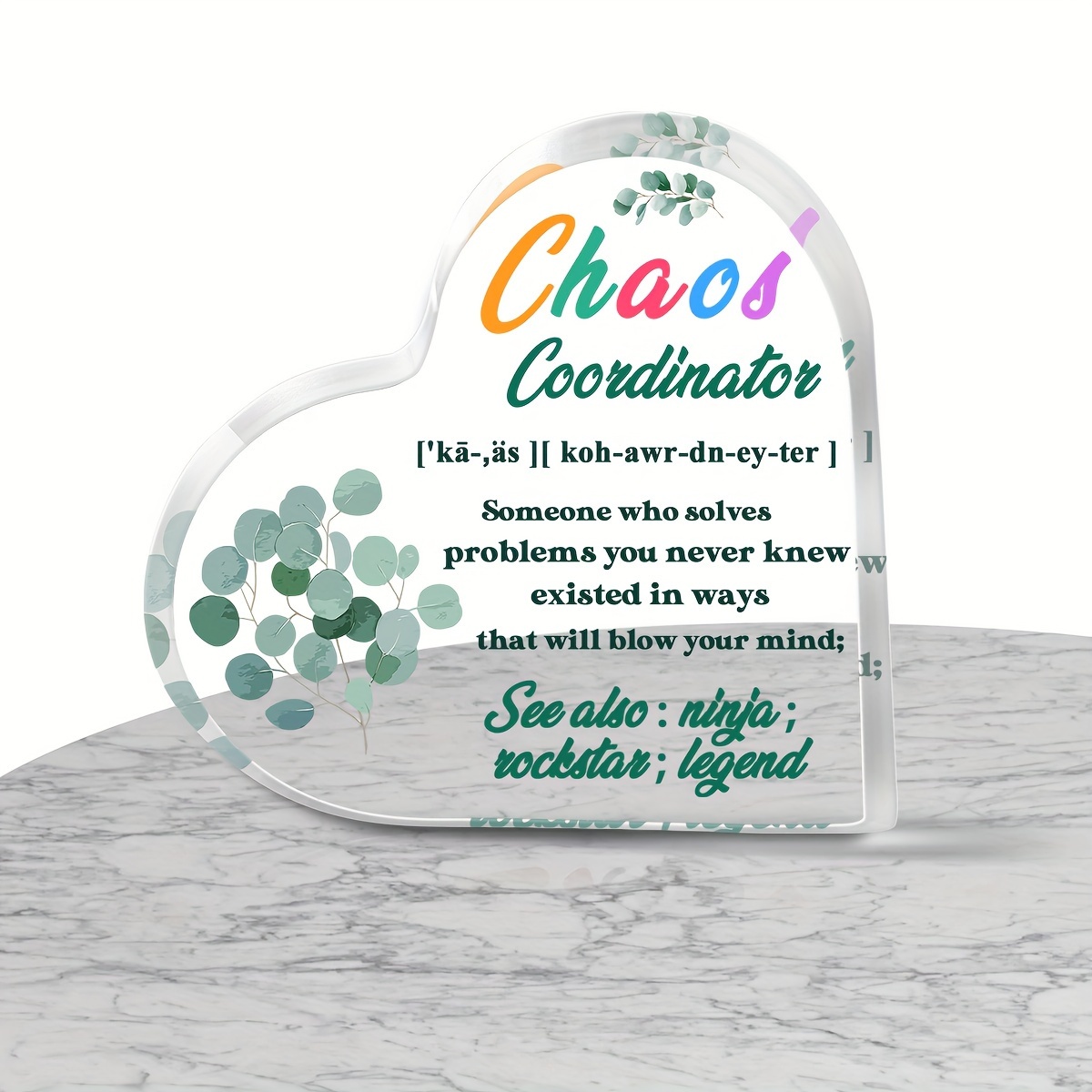 Chaos Coordinator Gifts for Women, Teachers Appreciation Gifts, Thank You  Coworker Boss Friend Gifts, Administrative Assistan Gift, Office Desk