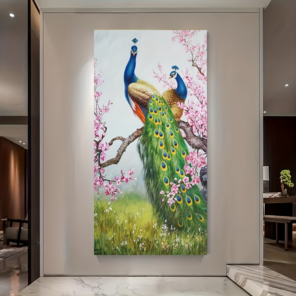 Pink Peacock Flower 5D Diamond Painting -  – Five Diamond  Painting