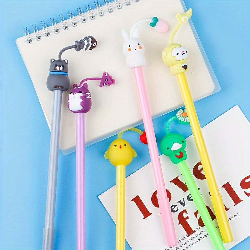 Cute Pens Cartoon Animal Pattern Pens Colored Gel Pen 0.5mm Fine