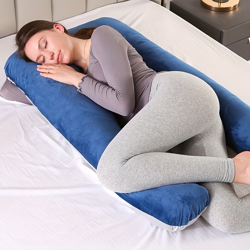  Full Body Pregnancy Pillow – Extra Soft Support Cushion for  Maternity Nursing and Back Pain Relief - 100% Cotton Washable Cover (C  Shaped) : Baby