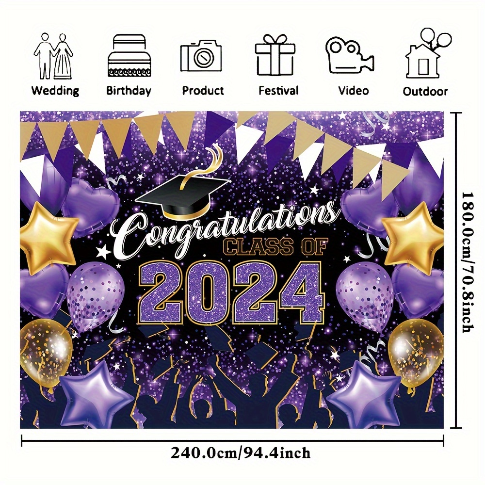 Class of 2024 Cake Topper, 2024 Graduation Party Decor, Congrats Grad 2024  Graduation Party Supply, High School Graduation, College Graduation Party