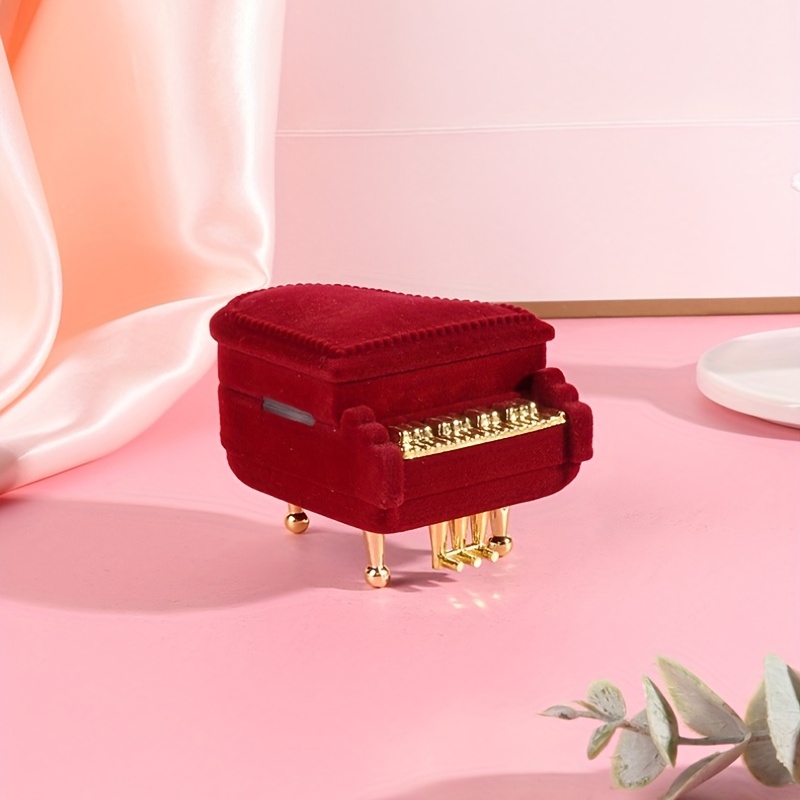 Romantic Piano Ring Box Jewelry Storage Box