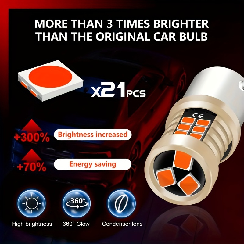 2pcs Luz Led Coche Luz Freno Luz Reversa Bombillas Led Luz - Temu