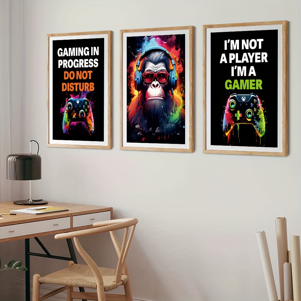 Generic Tableau Mural Décoratifs - Gamer The Player Painting style Poster  Chambre à prix pas cher