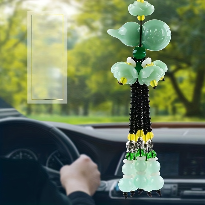 Kristall Lotus Auto Anhänger Amulett Beten Pixiu Auto Hängende Dekoration  Geschenke für Familie und Freunde