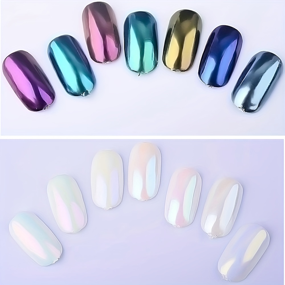 Premium Holographic Nail Powder Iridescent Pearlescent - Temu