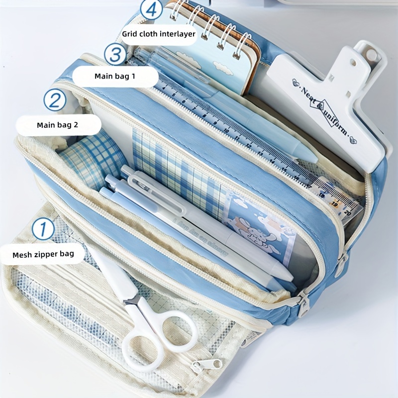 Large Pencil Case Stationery Bag Pencil Box Large - Temu