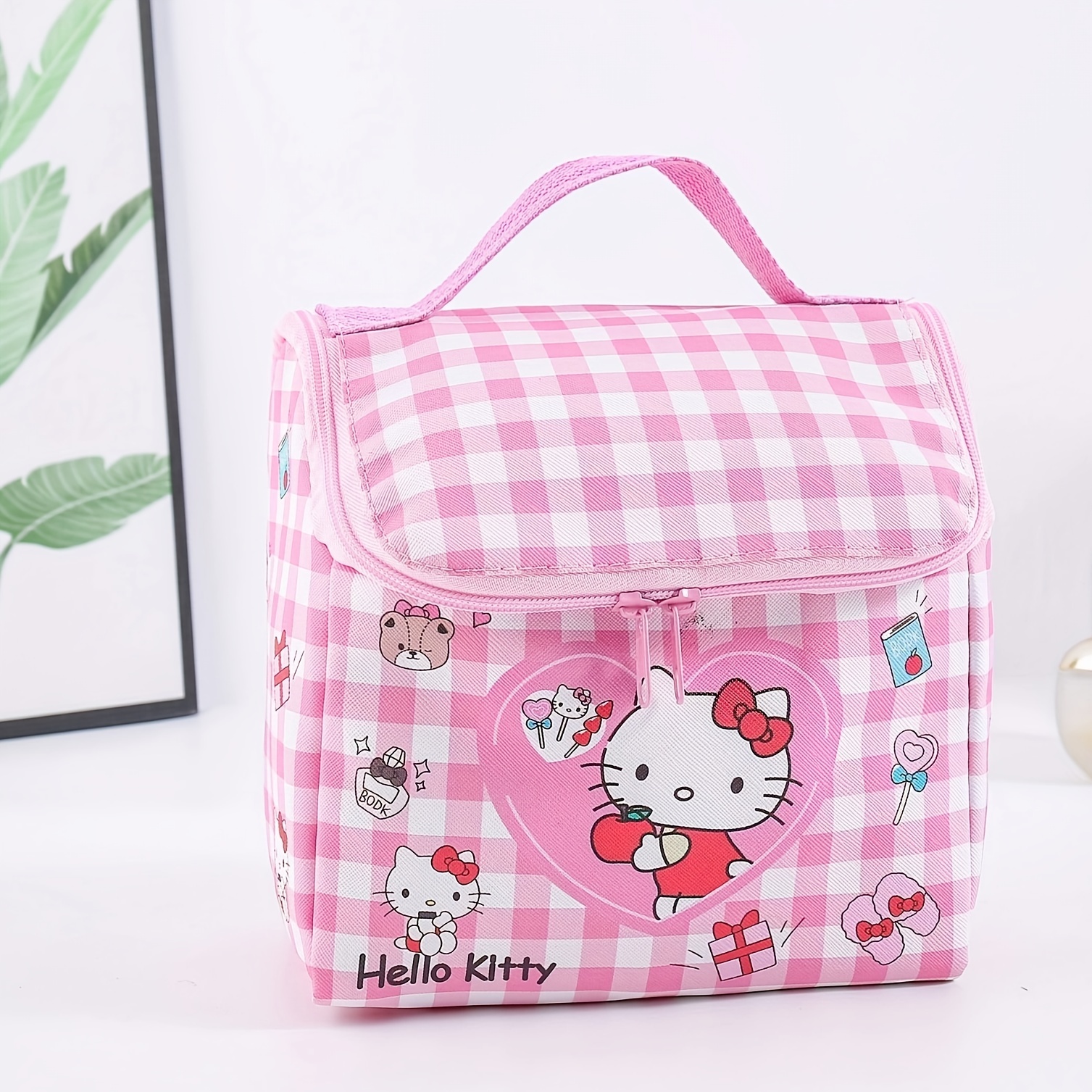 Anime Sanrio Hello Kitty Hair Accessories Set Y2k Cute Makeup Bag  Waterproof Travel Toiletry Storage Bag Beauty Case Girls Gifts
