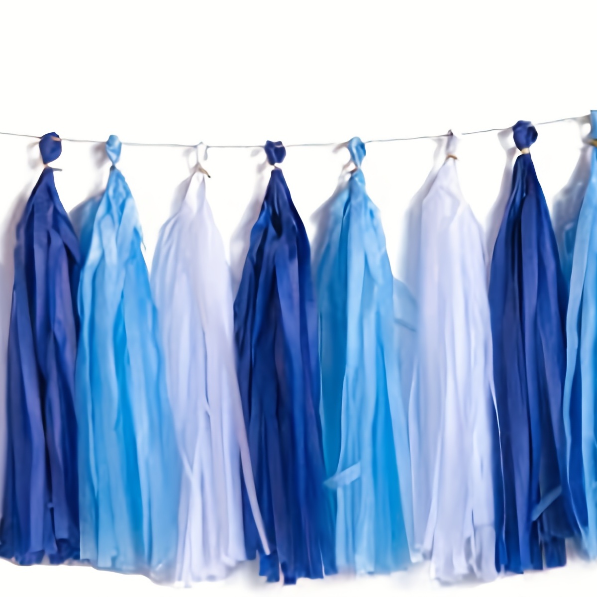 ROYAL BLUE TISSUE FRINGE GARLAND - Party Decor - 1 Piece