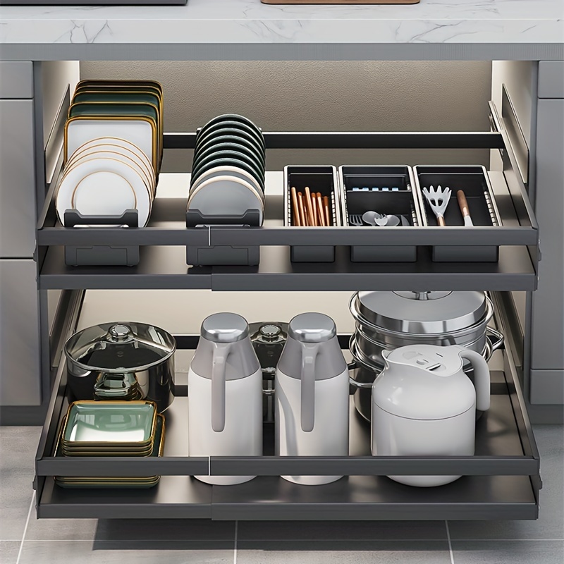 Retractable Pull out Cabinet Organizer Heavy Duty Storage - Temu