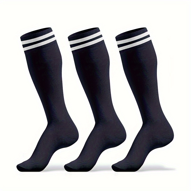 E-shop 3 Paar Fußball-Kniestrümpfe Für Jugendliche Und Erwachsene, Atmungsaktive Rutschfeste Sport-Socken Für Outdoor-Radfahren, Klettern, Laufen Im