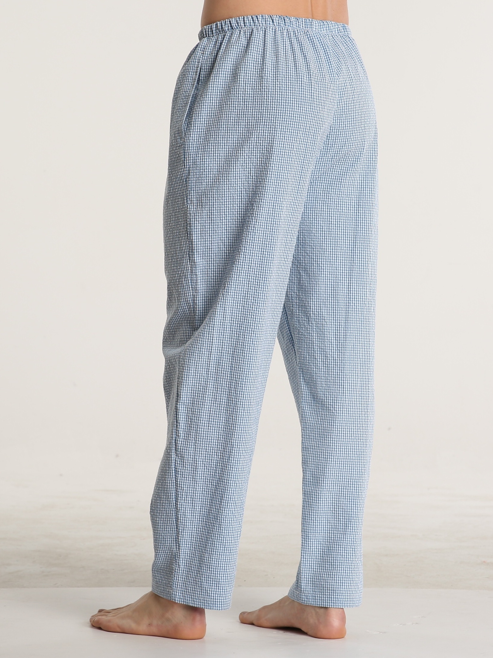 Mens Flannel Pajama Pants Lightweight Soft Plaid Lounge Sleep Bottoms, 2  Pockets | eBay