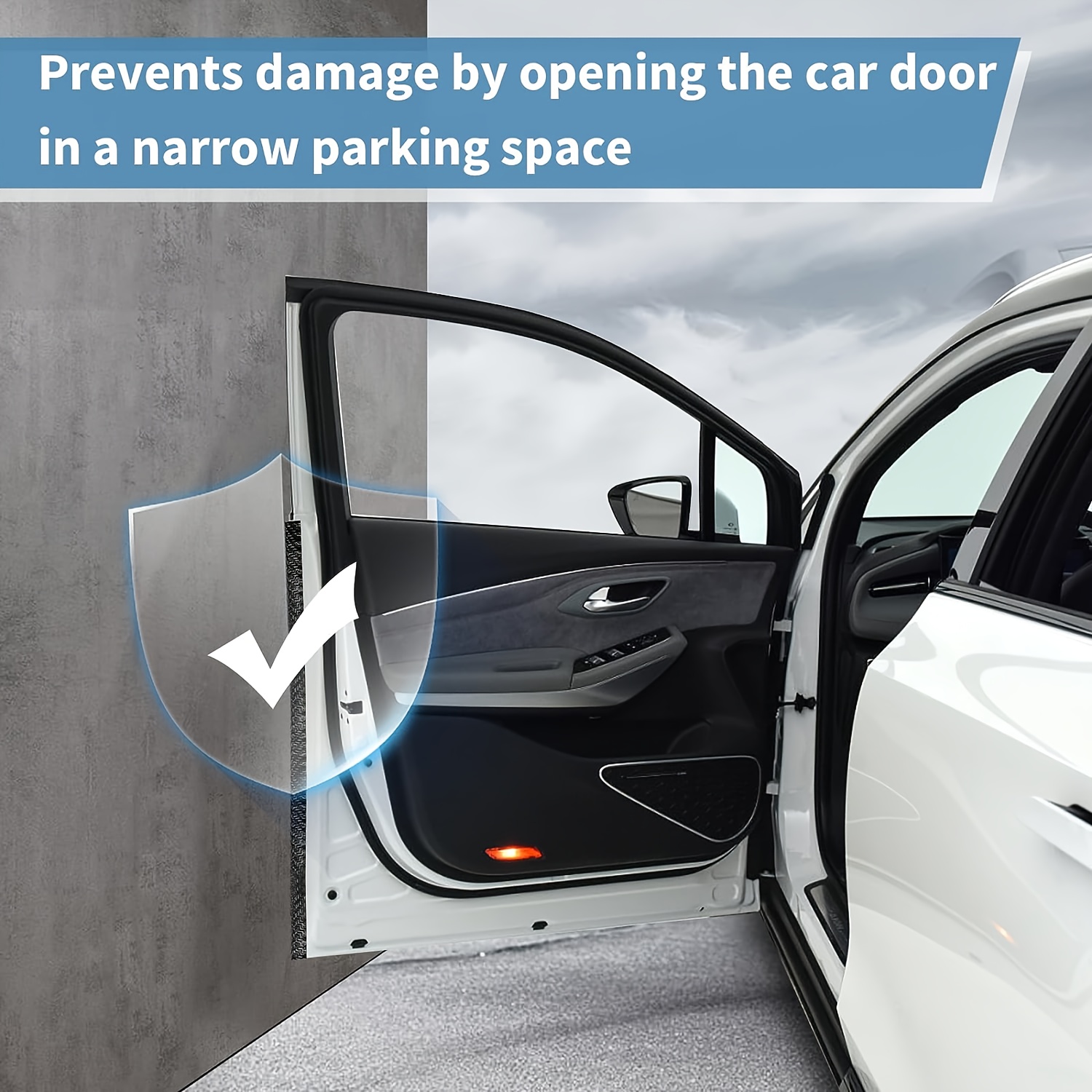 Protezione per portiera auto, in acciaio inox, impedisce alla superficie  dell'auto di graffiare le strisce laterali della porta dell'auto metodo di