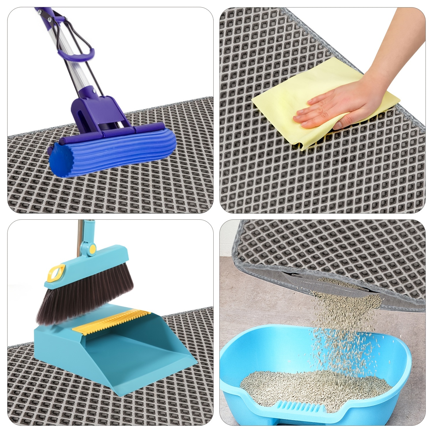 Keep Your Home Clean And Your Cat Comfy With This Waterproof Double Layer  Cat Litter Mat! - Temu