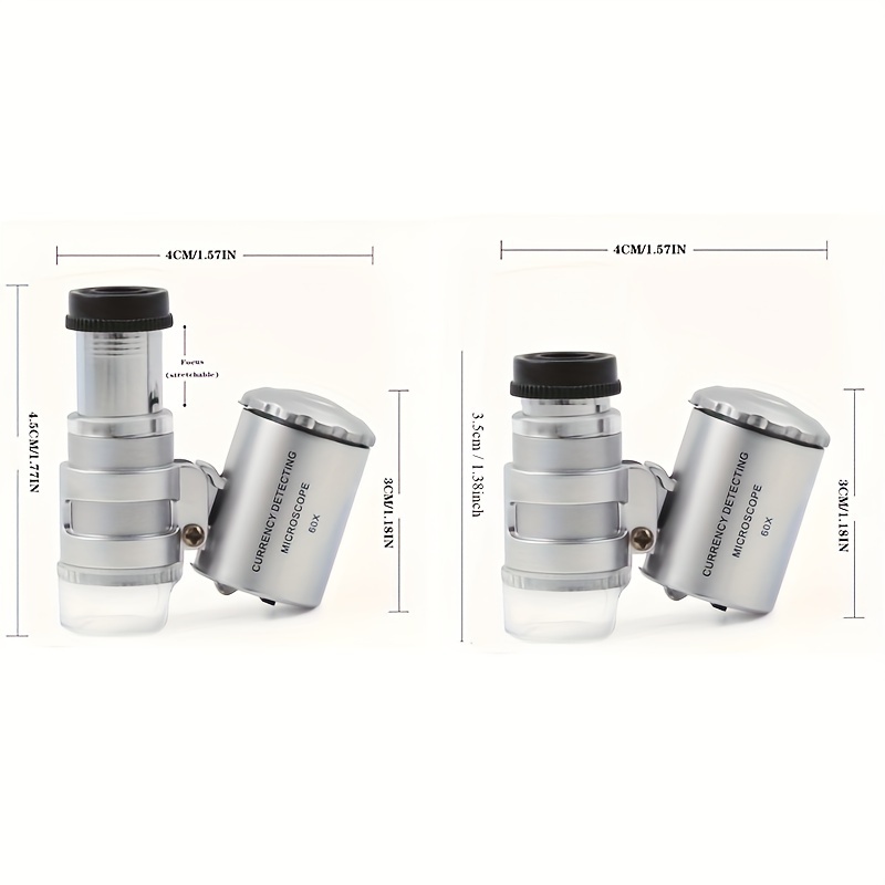 Two Color Options 60x Portable Mini Pocket Microscope - Temu