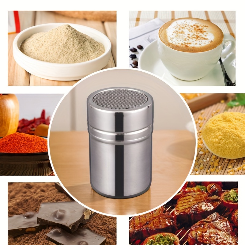 Powdered Sugar Shaker Cocoa Powder Mesh Shaker Powdered - Temu