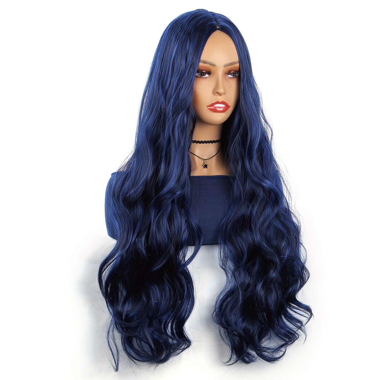 Long Wavy Middle Part Cosplay Wig Synthetic Heat Resistant