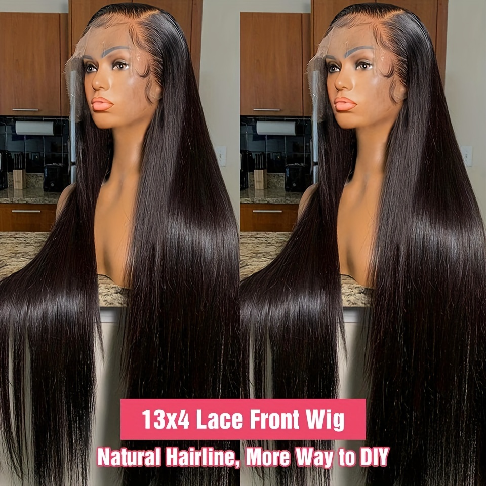 Long 13x4 Lace Front Human Hair Wigs Hd Transparent Pre - Temu Canada