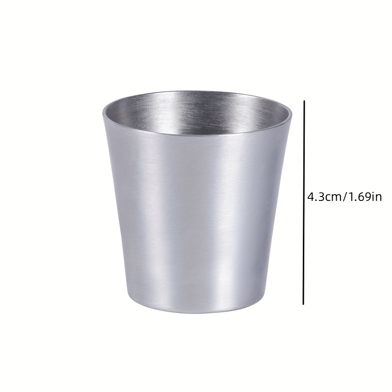 10pcs/5pcs Liquor Cup Stainless Steel Shot Cups Portable Drinking