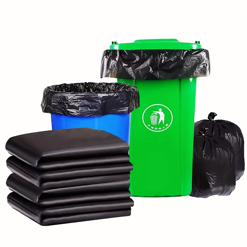 Black Heavy Duty Big Trash Liner Bin Kitchen Waterproof Plastic Garbage  Rubbish Industrial Contractor Refuse Bags - AliExpress