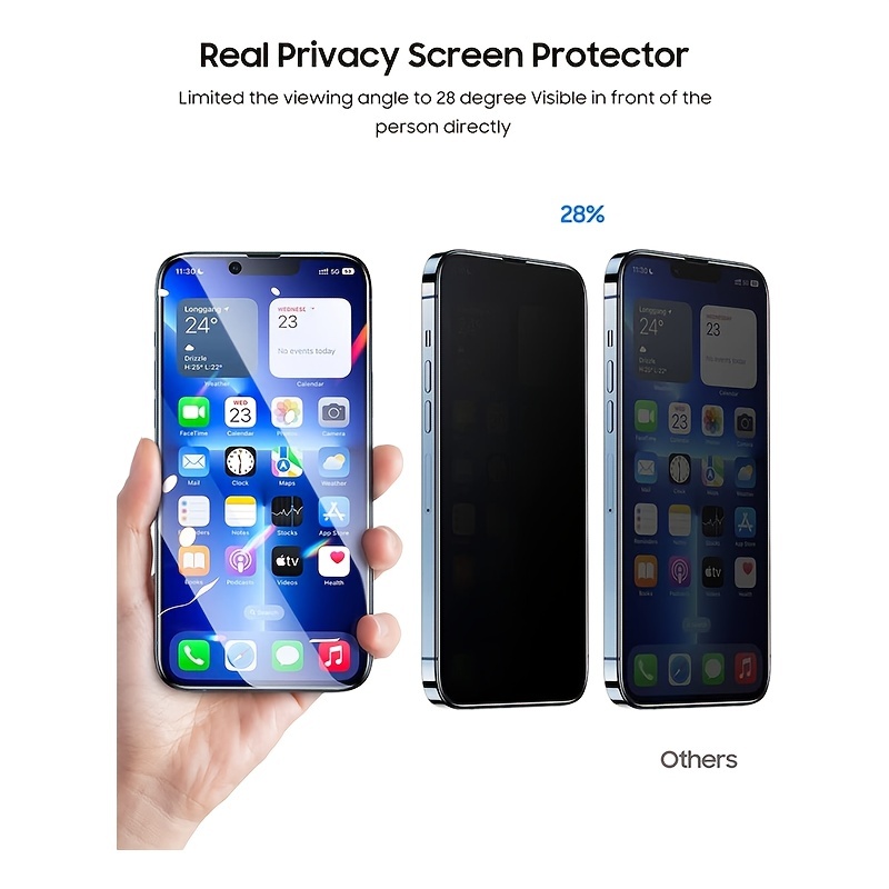 Privacy Screen Protector Anti Spy Tempered Protector Glass for