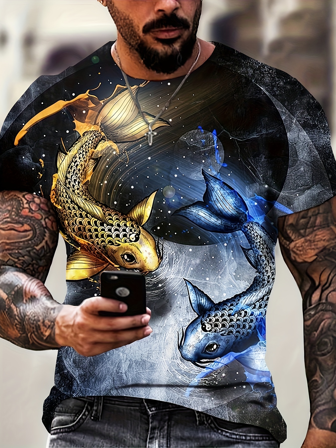 Fish T Shirt For Men - Temu Canada