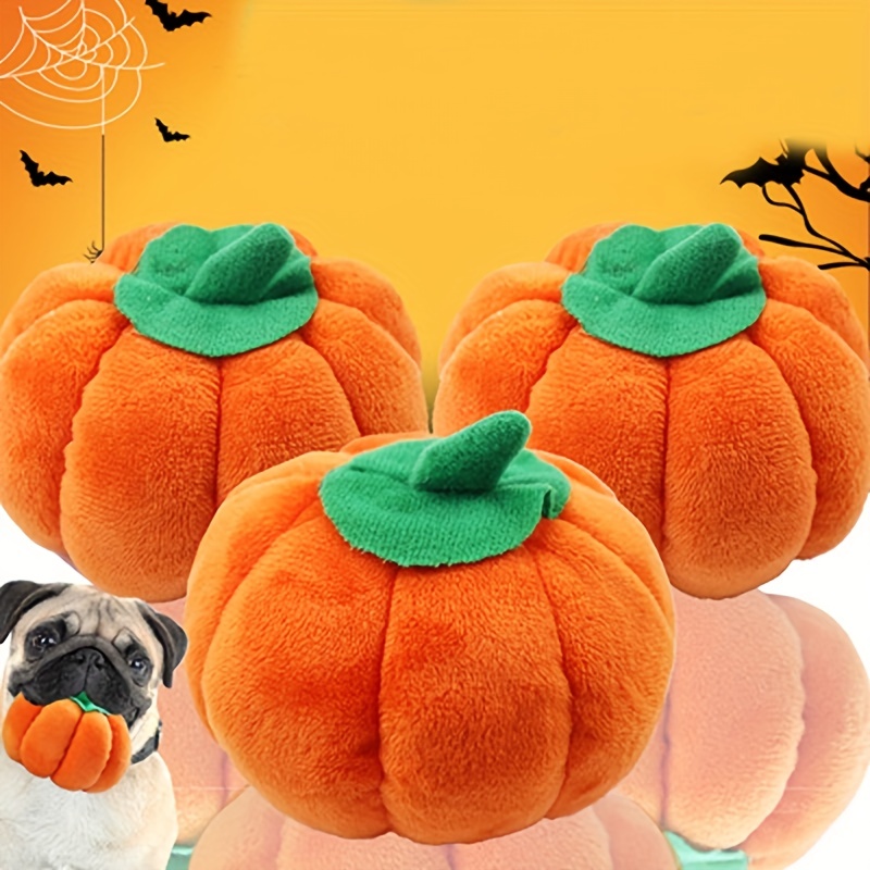 Stuffed pumpkin cheap dog toy